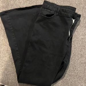 SHEIN 2XL (equates to 1XL) black jeans wide at bottom. Stretchy. Great shape!